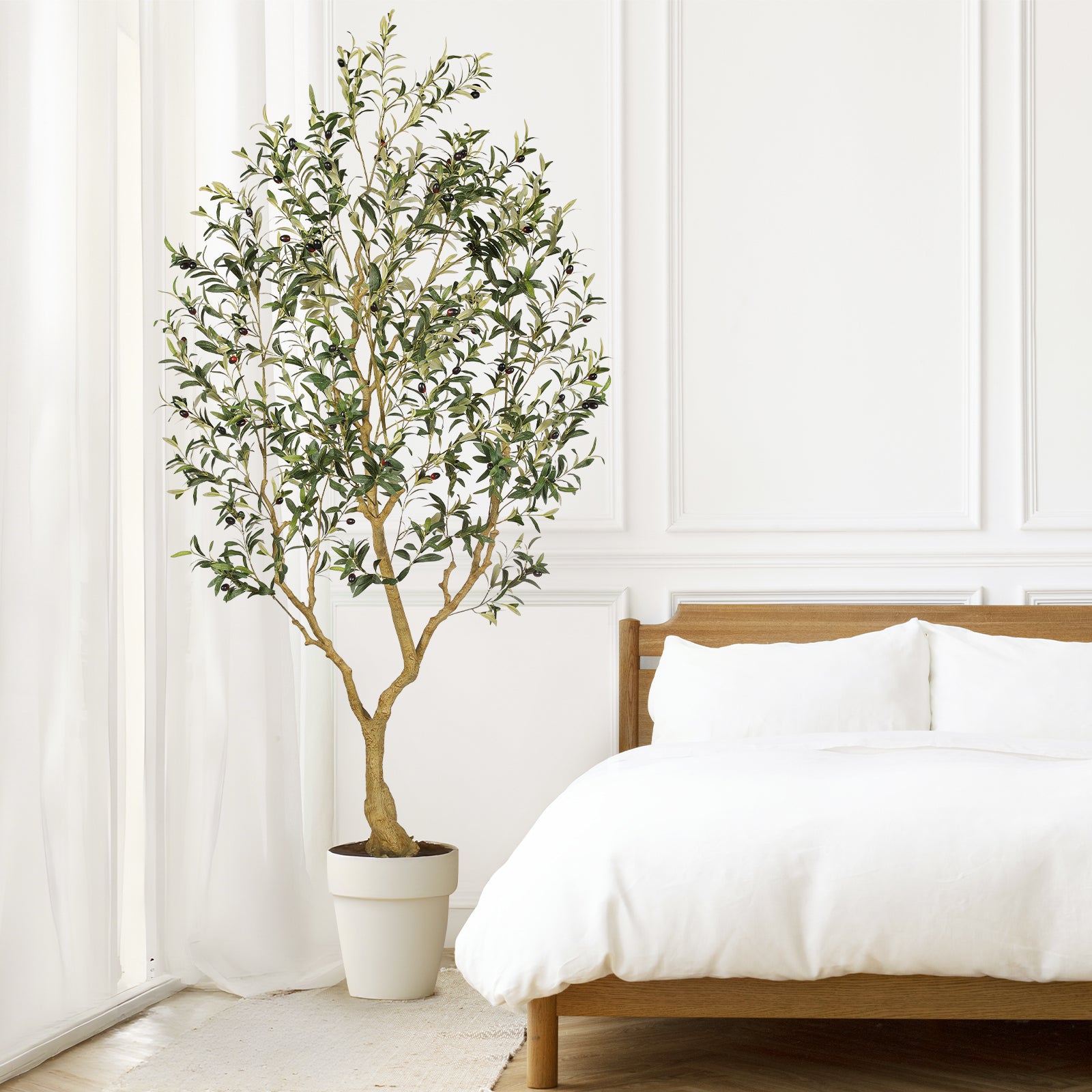 7ft Large Olive Tree Realistic Leaves- 84"Tall